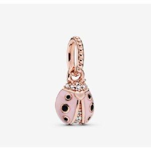 Pandora Lucky Pink Ladybug Pendant Charm